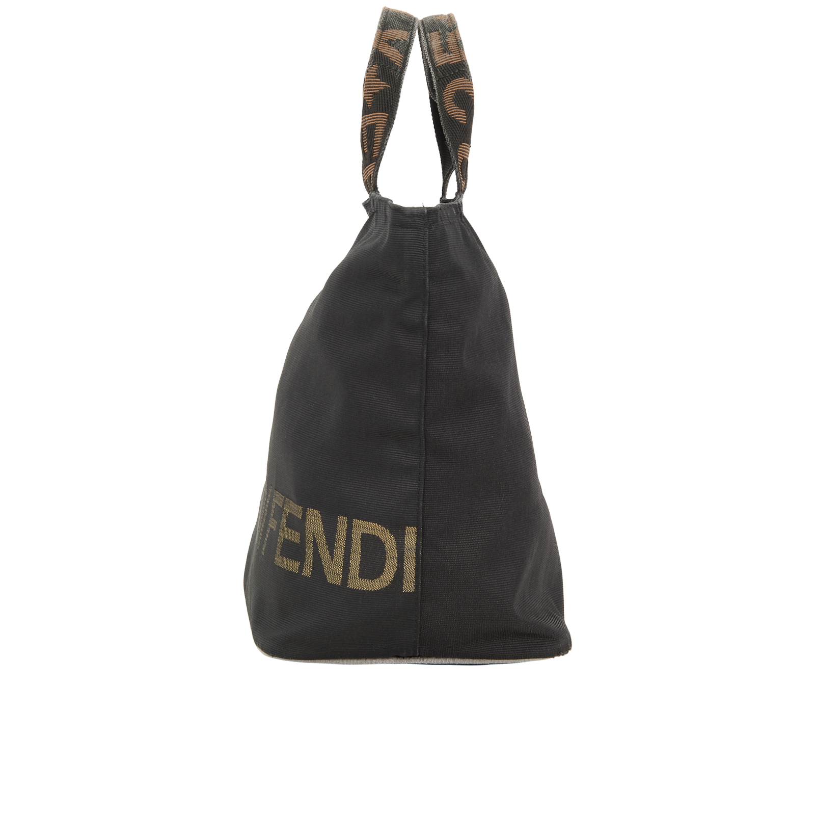 Small Shopping Bag, &pound;295, Handbags, Black, Canvas, Bottom view